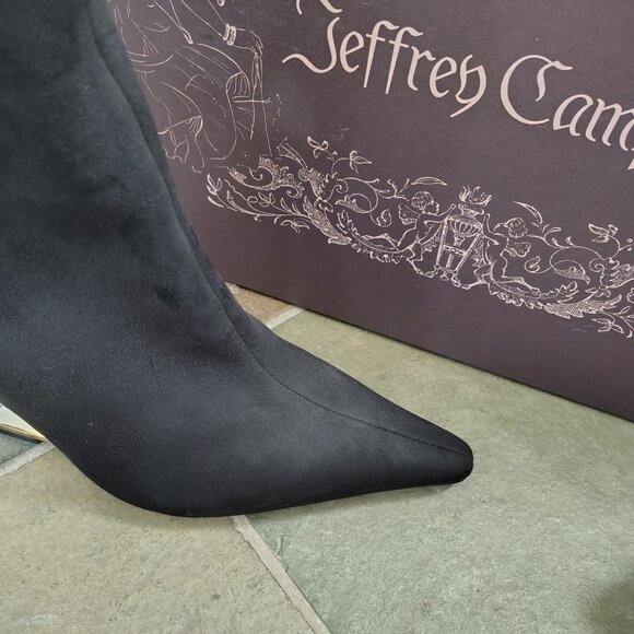 Jeffrey Campbell Stretch Bootie with gold heel - Picture 10 of 10